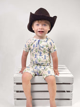 Load image into Gallery viewer, Wild West Cowboy Bamboo Shortie Romper