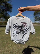 Load image into Gallery viewer, Checkered Game Day Bubble Romper (5 options)