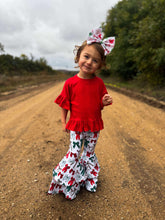 Load image into Gallery viewer, Coquette Christmas Double Bell Bottoms