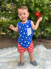 Load image into Gallery viewer, Red & White Striped Bamboo Biker Shorts (FINAL SALE)