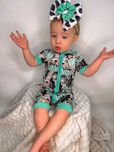 Load image into Gallery viewer, Yeehaw Cowboy Bamboo Shortie Romper (FINAL SALE)