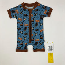Load image into Gallery viewer, BLUE Bella-Breez Hunting Club Bamboo Shortie Romper (FINAL SALE)