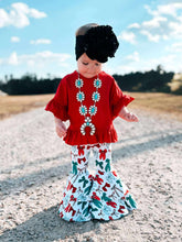 Load image into Gallery viewer, Coquette Christmas Double Bell Bottoms