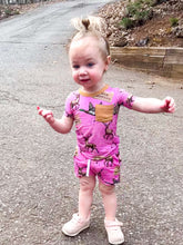 Load image into Gallery viewer, Pink Hunting Bamboo Short Set