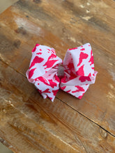 Load image into Gallery viewer, Printed 7.5 inch bedazzled hair bows