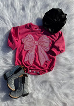 Load image into Gallery viewer, Pink Bow Bubble Romper (3 options)