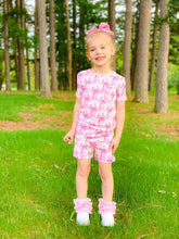 Load image into Gallery viewer, Blooming Bows Bamboo Short Set