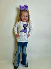 Load image into Gallery viewer, Bedazzled Denim Flares