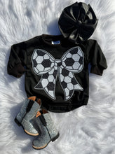 Load image into Gallery viewer, Soccer Bow Bubble Romper (4 options)