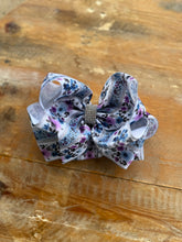 Load image into Gallery viewer, Printed 7.5 inch bedazzled hair bows