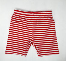 Load image into Gallery viewer, Red & White Striped Bamboo Biker Shorts (FINAL SALE)