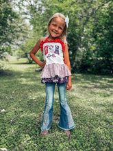 Load image into Gallery viewer, Bedazzled Denim Flares