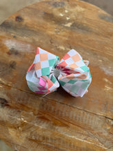 Load image into Gallery viewer, Printed 7.5 inch bedazzled hair bows