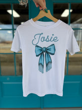Load image into Gallery viewer, Custom Bow Name T-Shirts & Onesies