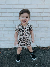 Load image into Gallery viewer, Sad Beige Semis Bamboo Shortie Romper
