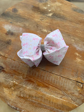 Load image into Gallery viewer, Printed 7.5 inch bedazzled hair bows