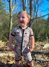 Load image into Gallery viewer, Game Day Bamboo Shortie Romper (FINAL SALE)