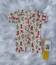 Load image into Gallery viewer, Coastal Cowgirl Ruffled Bamboo Shortie Romper