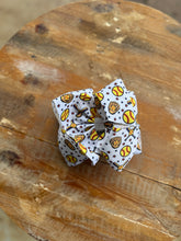 Load image into Gallery viewer, Printed 7.5 inch bedazzled hair bows