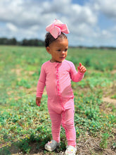 Load image into Gallery viewer, Ballerina Pink Ruffled Bamboo Sleeper