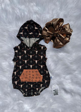 Load image into Gallery viewer, Ranch N Rust Hooded Romper