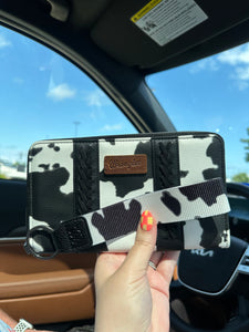 Cow Print Large Wrangler Wallet (4 color options)