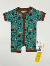 Load image into Gallery viewer, TEAL Bella-Breez Hunting Club Bamboo Shortie Romper (FINAL SALE)