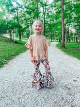 Load image into Gallery viewer, Brown cow double bell bottoms