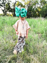 Load image into Gallery viewer, Brown cow double bell bottoms