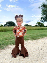 Load image into Gallery viewer, Chocolate Brown Double Bell Bottoms