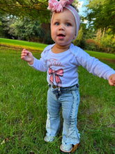 Load image into Gallery viewer, Bedazzled Denim Flares