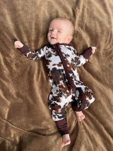 Load image into Gallery viewer, Brown Cow Print Bamboo Sleeper
