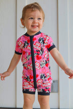 Load image into Gallery viewer, Western Be Mine Bamboo Shortie Romper (FINAL SALE)
