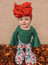 Load image into Gallery viewer, Coquette Christmas Double Bell Bottoms
