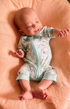 Load image into Gallery viewer, Blue Bunnies Bamboo Shortie Romper (FINAL SALE)