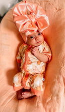 Load image into Gallery viewer, Peach Bunnies Bamboo Shortie Romper (FINAL SALE)