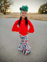 Load image into Gallery viewer, Coquette Christmas Double Bell Bottoms