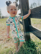 Load image into Gallery viewer, Yeehaw Bamboo Shortie Romper (FINAL SALE)