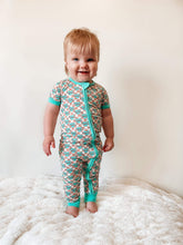 Load image into Gallery viewer, Checkered Mama's Boy Short Sleeve Bamboo Sleeper (FINAL SALE)