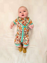 Load image into Gallery viewer, Wild West Bamboo Shortie Romper (FINAL SALE)
