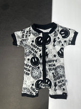 Load image into Gallery viewer, Happy New Year Bamboo Shortie Romper (FINAL SALE)