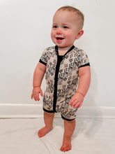 Load image into Gallery viewer, Daddy's Little Cowboy Bamboo Shortie Romper (FINAL SALE)