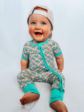 Load image into Gallery viewer, Checkered Mama's Boy Short Sleeve Bamboo Sleeper (FINAL SALE)