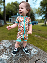 Load image into Gallery viewer, Wild West Bamboo Shortie Romper (FINAL SALE)