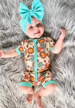 Load image into Gallery viewer, Wild West Bamboo Shortie Romper (FINAL SALE)