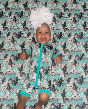 Load image into Gallery viewer, Yeehaw Cowboy Bamboo Shortie Romper (FINAL SALE)