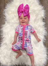Load image into Gallery viewer, Let’s Go Girls Bamboo Shortie Romper (FINAL SALE)