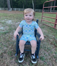 Load image into Gallery viewer, Ocean Checks Bamboo Short Set (FINAL SALE)