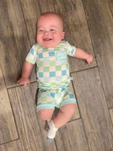 Load image into Gallery viewer, Ocean Checks Bamboo Short Set (FINAL SALE)