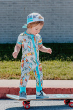 Load image into Gallery viewer, Skater Boy Bamboo Short Sleeve Sleeper (FINAL SALE)